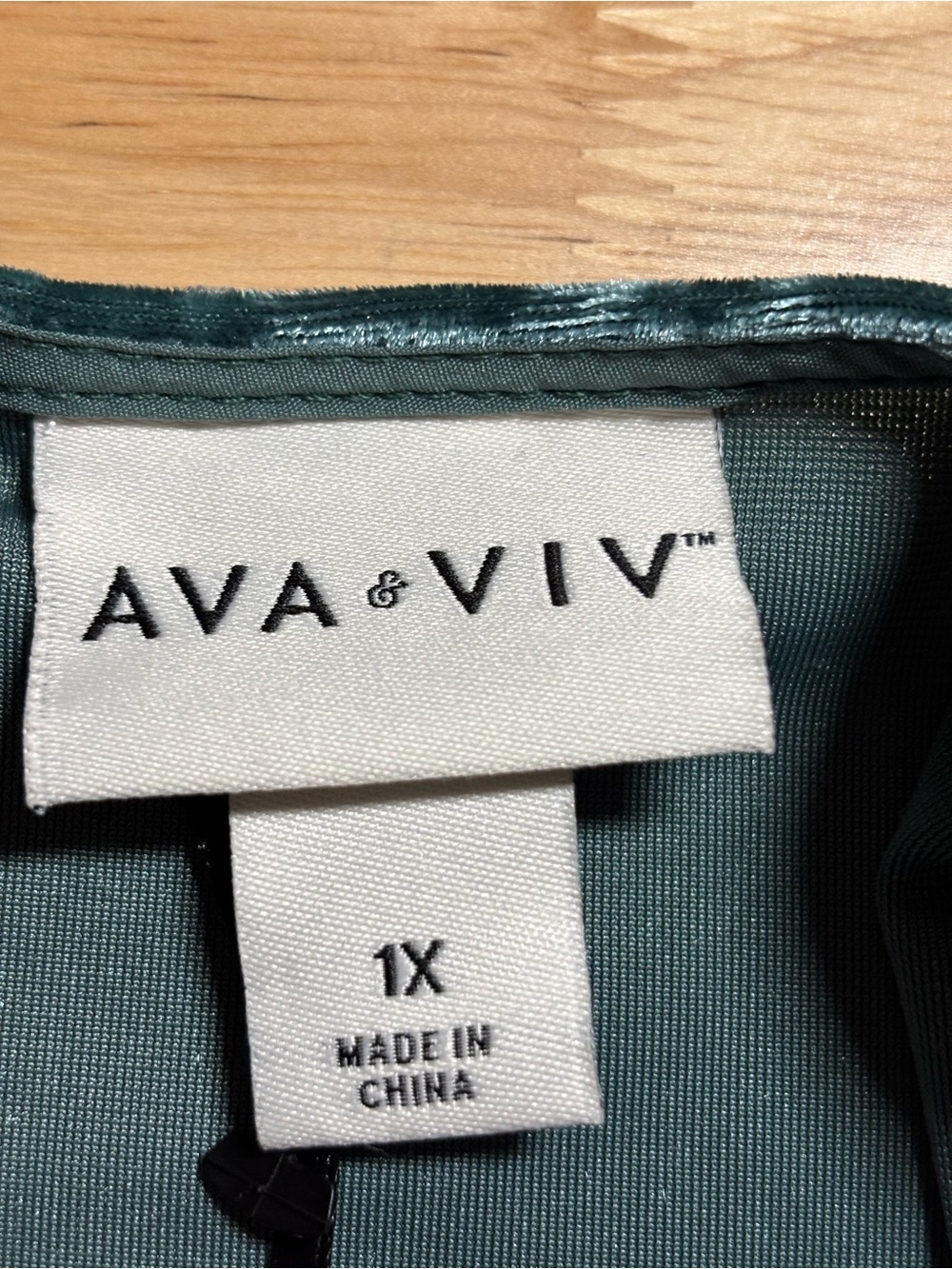 Ava & Viv Crushed Velvet Maxi Dress Size 1X  Long Sleeve Square Neck NWT Teal - Picture 8 of 10